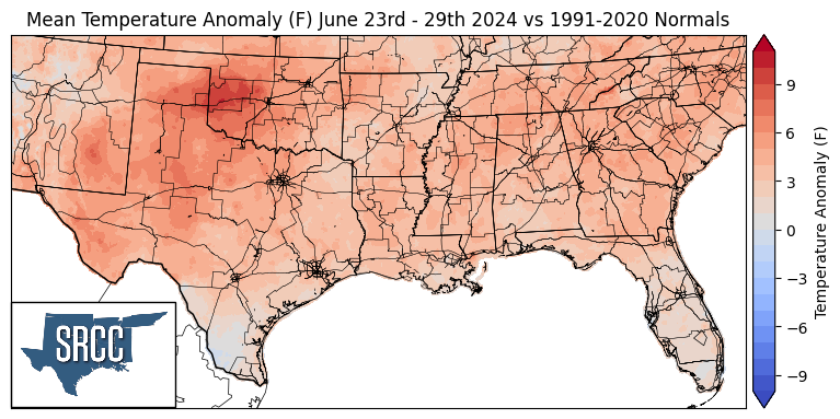 Accumulated Precipitation (inches) June 23-29, 2024