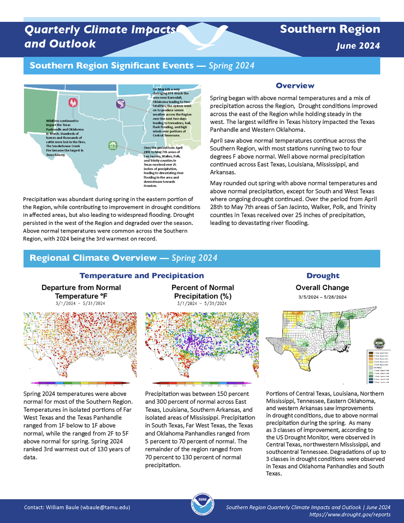 Southern Region Spring 2024 Quarterly Outlook Page 1