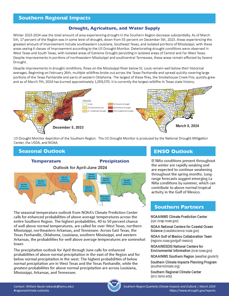 Southern Region Winter 2024 Quarterly Outlook Page 2