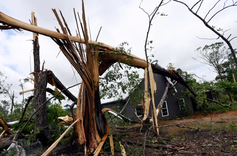 Tornado damage in Columbia, TN