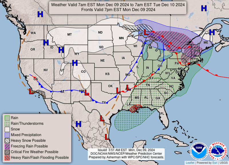 Monday&#x27;s weather system