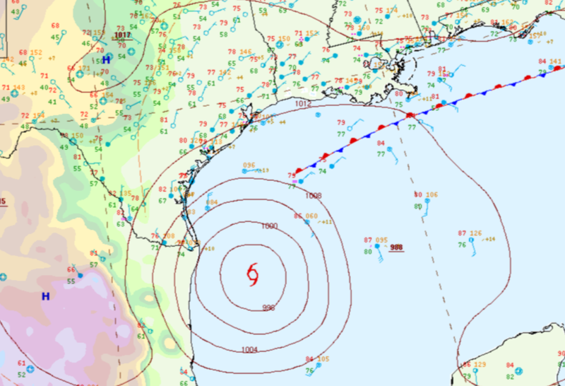 Tropical Storm Francine off the Northern Mexico Coast