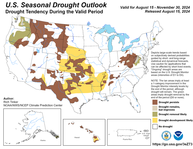 U.S. Seasonal Drought Outlook for Fall