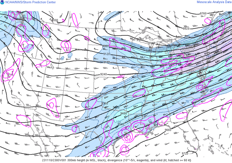 Image depicting a string subtropical jet