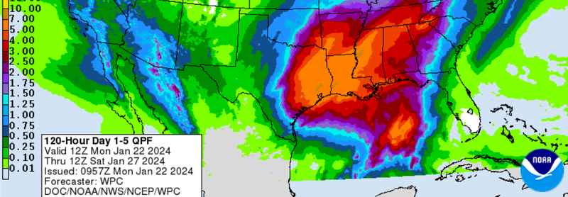 Weather Prediction Center&#x27;s 5-Day QPF